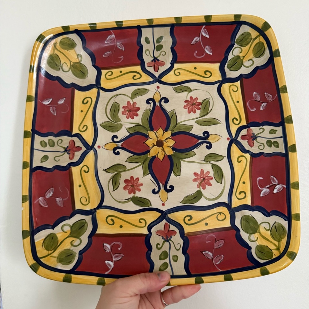 Pier 1 Multicolor Decorative Plate